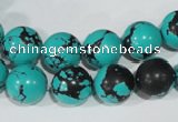 CTU1805 15.5 inches 12mm round synthetic turquoise beads