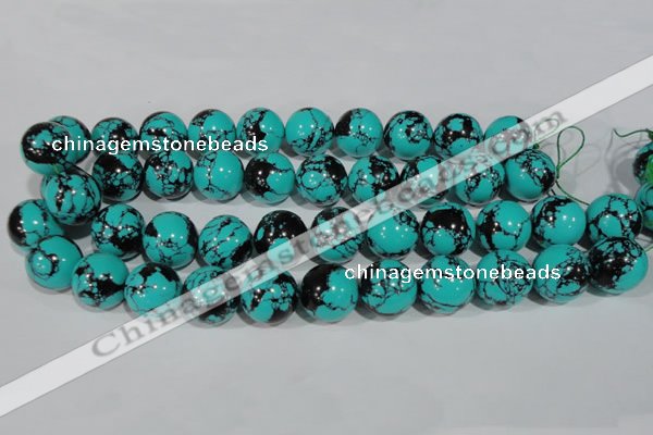 CTU1808 15.5 inches 18mm round synthetic turquoise beads