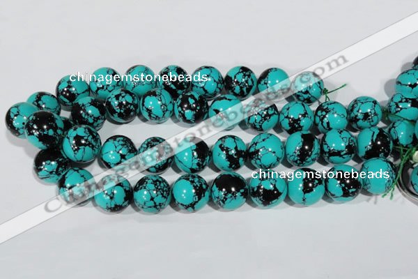 CTU1809 15.5 inches 20mm round synthetic turquoise beads