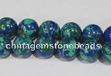 CTU1814 15.5 inches 10mm round synthetic turquoise beads