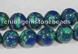 CTU1815 15.5 inches 12mm round synthetic turquoise beads