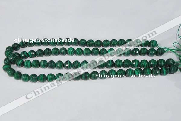 CTU1824 15.5 inches 10mm faceted round synthetic turquoise beads