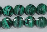 CTU1826 15.5 inches 14mm faceted round synthetic turquoise beads