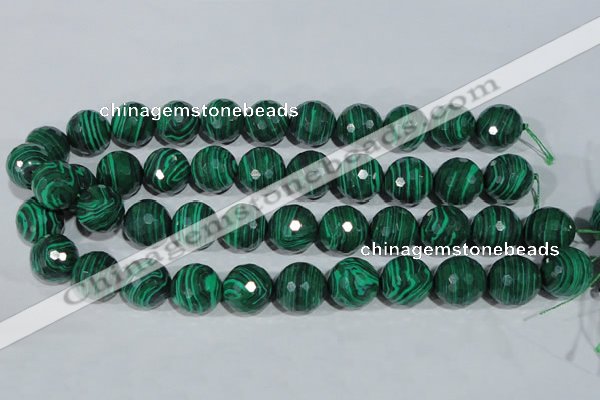 CTU1827 15.5 inches 16mm faceted round synthetic turquoise beads