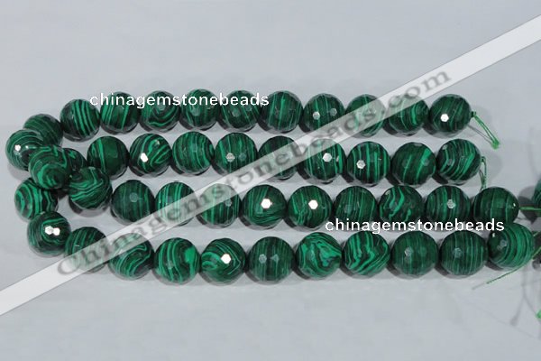 CTU1828 15.5 inches 18mm faceted round synthetic turquoise beads