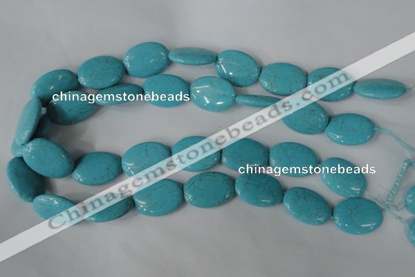 CTU1895 15.5 inches 18*25mm oval imitation turquoise beads