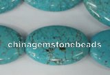 CTU1896 15.5 inches 20*30mm oval imitation turquoise beads