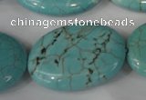 CTU1897 15.5 inches 25*35mm oval imitation turquoise beads