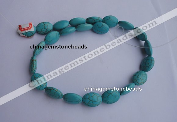 CTU19 15.5 inches 12*16mm oval blue turquoise strand beads Wholesale