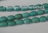 CTU1938 15.5 inches 6*9mm rice imitation turquoise beads