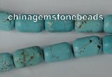 CTU1940 15.5 inches 10*15mm tube imitation turquoise beads