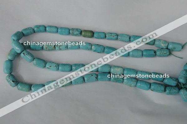 CTU1940 15.5 inches 10*15mm tube imitation turquoise beads