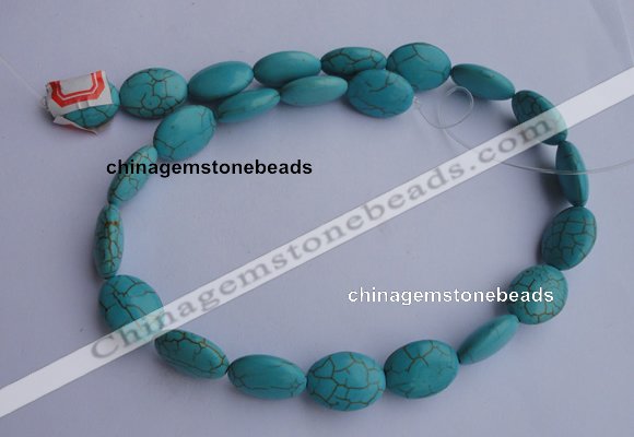 CTU20 15.5 inches 13*18mm oval blue turquoise strand beads Wholesale