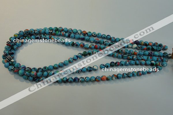 CTU2001 15.5 inches 6mm round synthetic turquoise beads