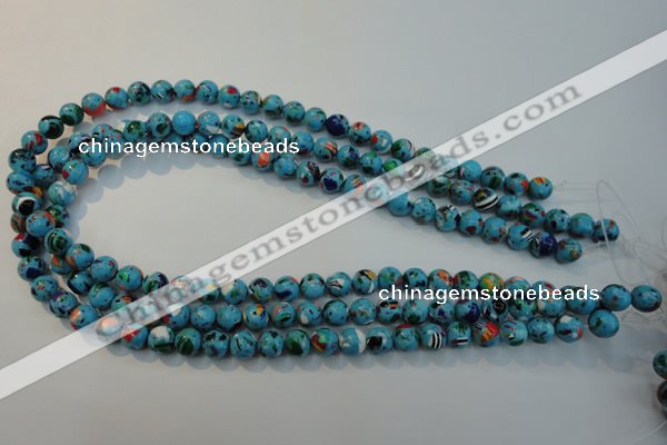 CTU2002 15.5 inches 8mm round synthetic turquoise beads