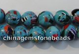 CTU2003 15.5 inches 10mm round synthetic turquoise beads