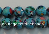 CTU2004 15.5 inches 12mm round synthetic turquoise beads