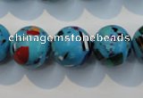 CTU2005 15.5 inches 14mm round synthetic turquoise beads