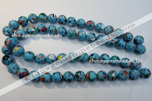 CTU2005 15.5 inches 14mm round synthetic turquoise beads