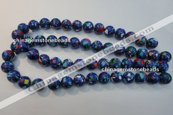 CTU2075 15.5 inches 14mm round synthetic turquoise beads