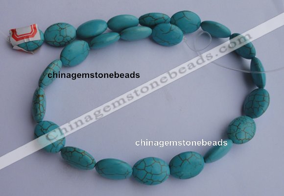 CTU21 15.5 inches 15*20mm oval blue turquoise strand beads Wholesale