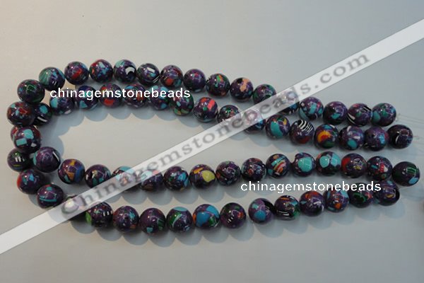 CTU2114 15.5 inches 12mm round synthetic turquoise beads