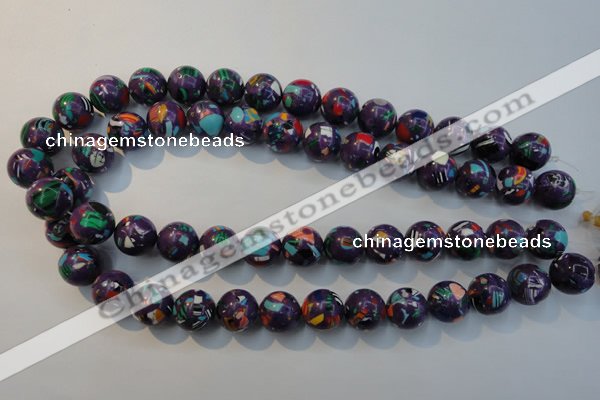 CTU2115 15.5 inches 14mm round synthetic turquoise beads