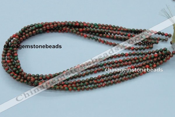 CTU213 16 inches 4mm round imitation turquoise beads wholesale