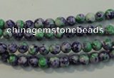 CTU2150 15.5 inches 4mm round synthetic turquoise beads