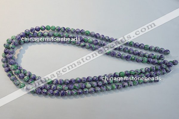 CTU2151 15.5 inches 6mm round synthetic turquoise beads