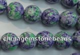 CTU2154 15.5 inches 12mm round synthetic turquoise beads