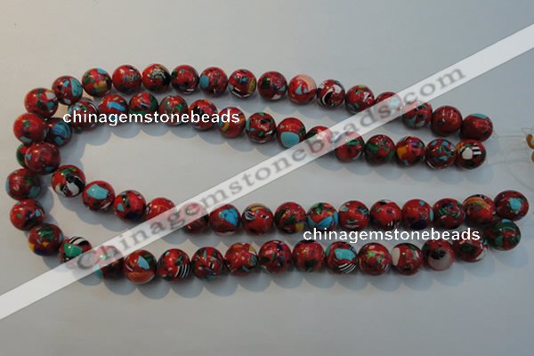 CTU2184 15.5 inches 12mm round synthetic turquoise beads