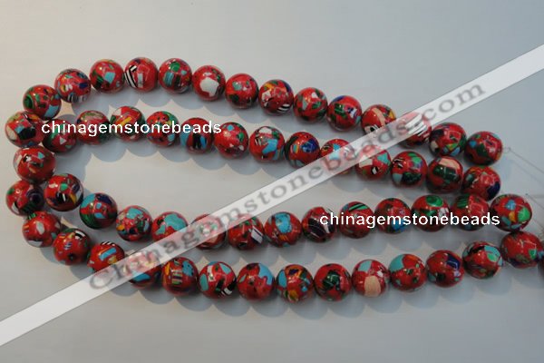 CTU2185 15.5 inches 14mm round synthetic turquoise beads