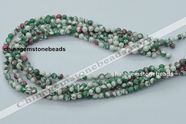 CTU223 16 inches 6mm round imitation turquoise beads wholesale