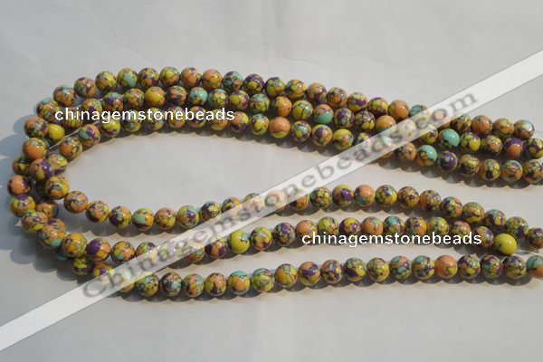 CTU2322 15.5 inches 8mm round synthetic turquoise beads