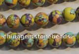 CTU2323 15.5 inches 10mm round synthetic turquoise beads