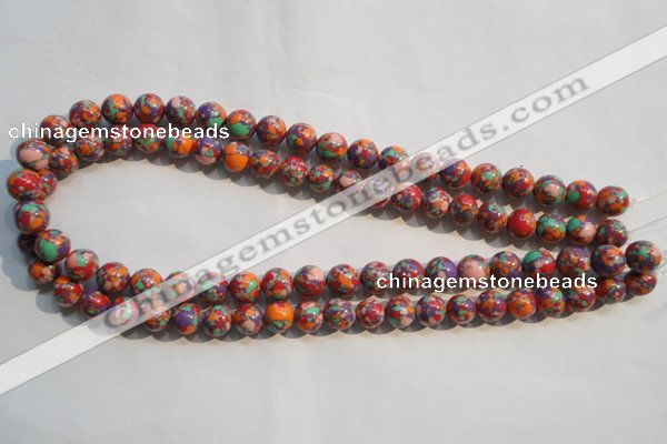 CTU2343 15.5 inches 10mm round synthetic turquoise beads