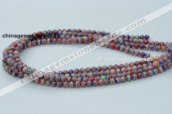 CTU239 16 inches 6mm round imitation turquoise beads wholesale