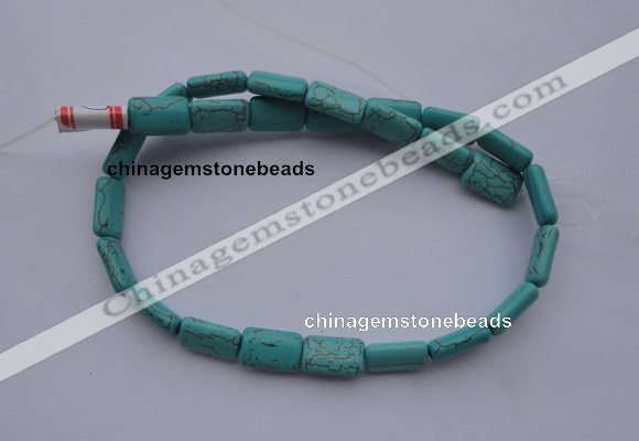 CTU24 15.5 inches 10*15mm rectangle blue turquoise beads Wholesale