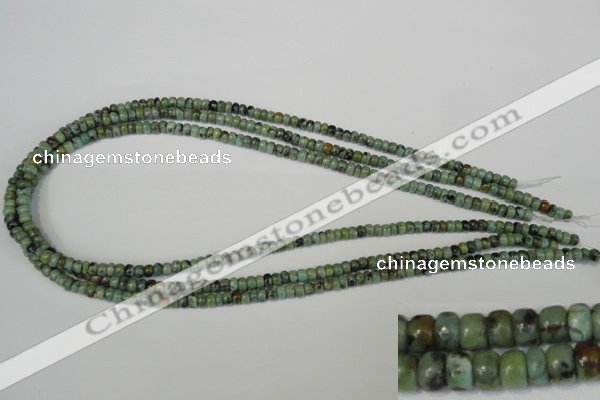 CTU2458 15.5 inches 3*4mm rondelle African turquoise beads wholesale