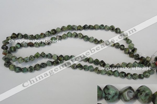 CTU2461 15.5 inches 6*6mm cube African turquoise beads wholesale