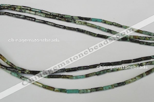 CTU2462 15.5 inches 3*10mm tube African turquoise beads wholesale