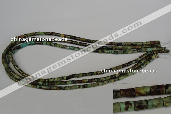 CTU2463 15.5 inches 4*6mm tube African turquoise beads wholesale