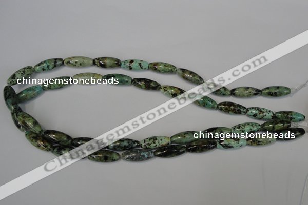 CTU2468 15.5 inches 8*20mm rice African turquoise beads wholesale