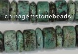 CTU2470 15.5 inches 5*16mm & 10*16mm rondelle African turquoise beads