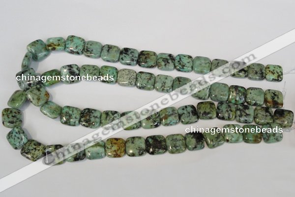 CTU2479 15.5 inches 14*14mm square African turquoise beads wholesale