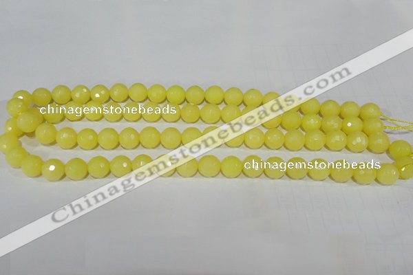 CTU2526 15.5 inches 10mm faceted round synthetic turquoise beads