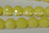 CTU2527 15.5 inches 12mm faceted round synthetic turquoise beads