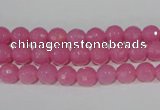 CTU2556 15.5 inches 6mm faceted round synthetic turquoise beads