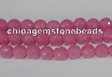 CTU2556 15.5 inches 6mm faceted round synthetic turquoise beads